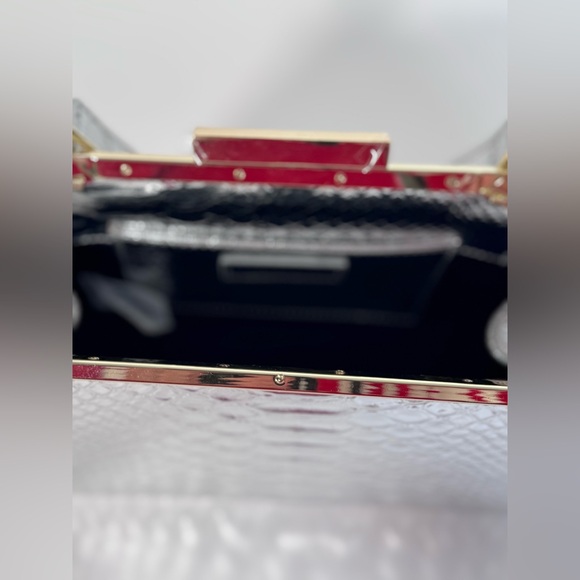 NWOT JCrew Structured three-in-one bag in metallic snake embosse Italian leather - Picture 6 of 6